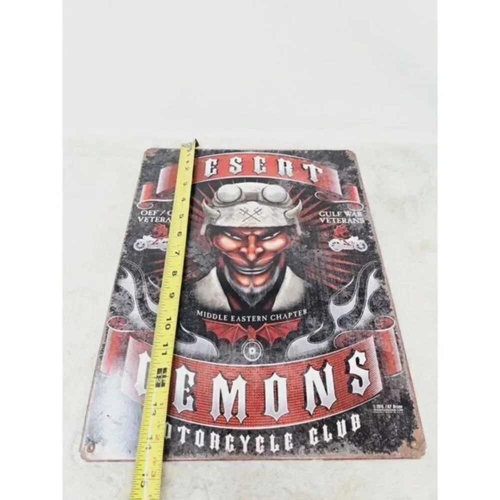 Desert Demons Gulf War Veterans Man Cave Military Metal Sign‎ 12 X 15 Motorcyle